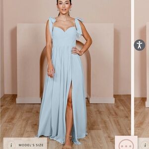 Revelry Serenity Chiffon Sky Blue Bridesmaid Dress